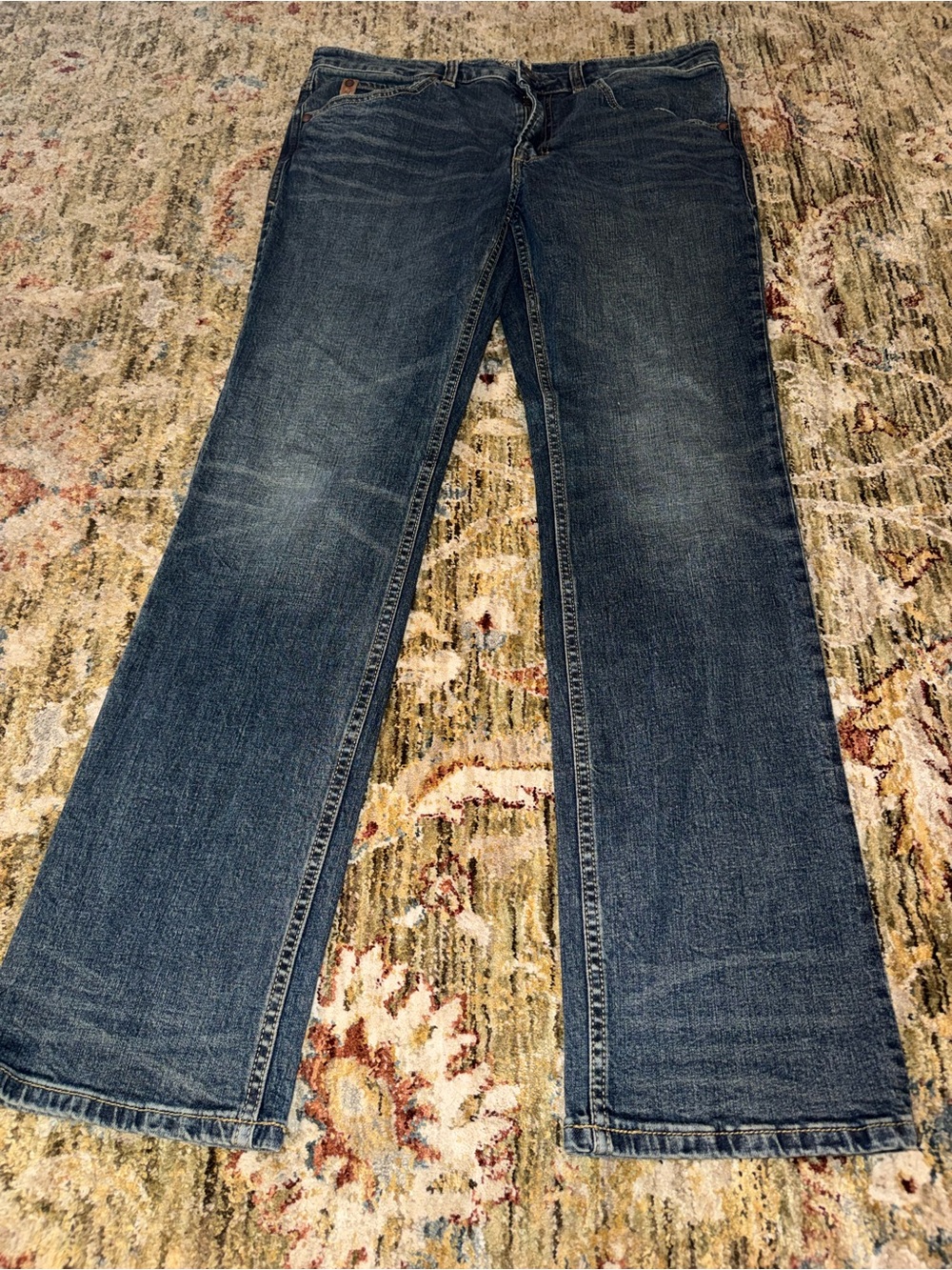 Men's Bootcut Jeans in Dark Blue Wash